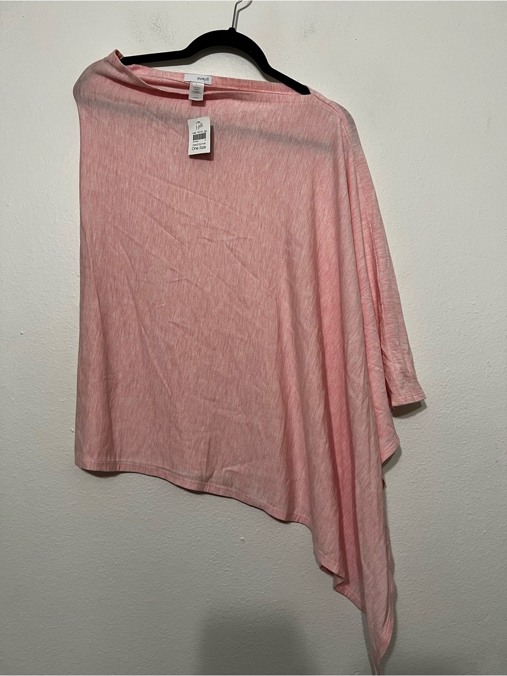J. Jill PureJill Powder Pink Modal Blend Poncho Shawl One Size NWT